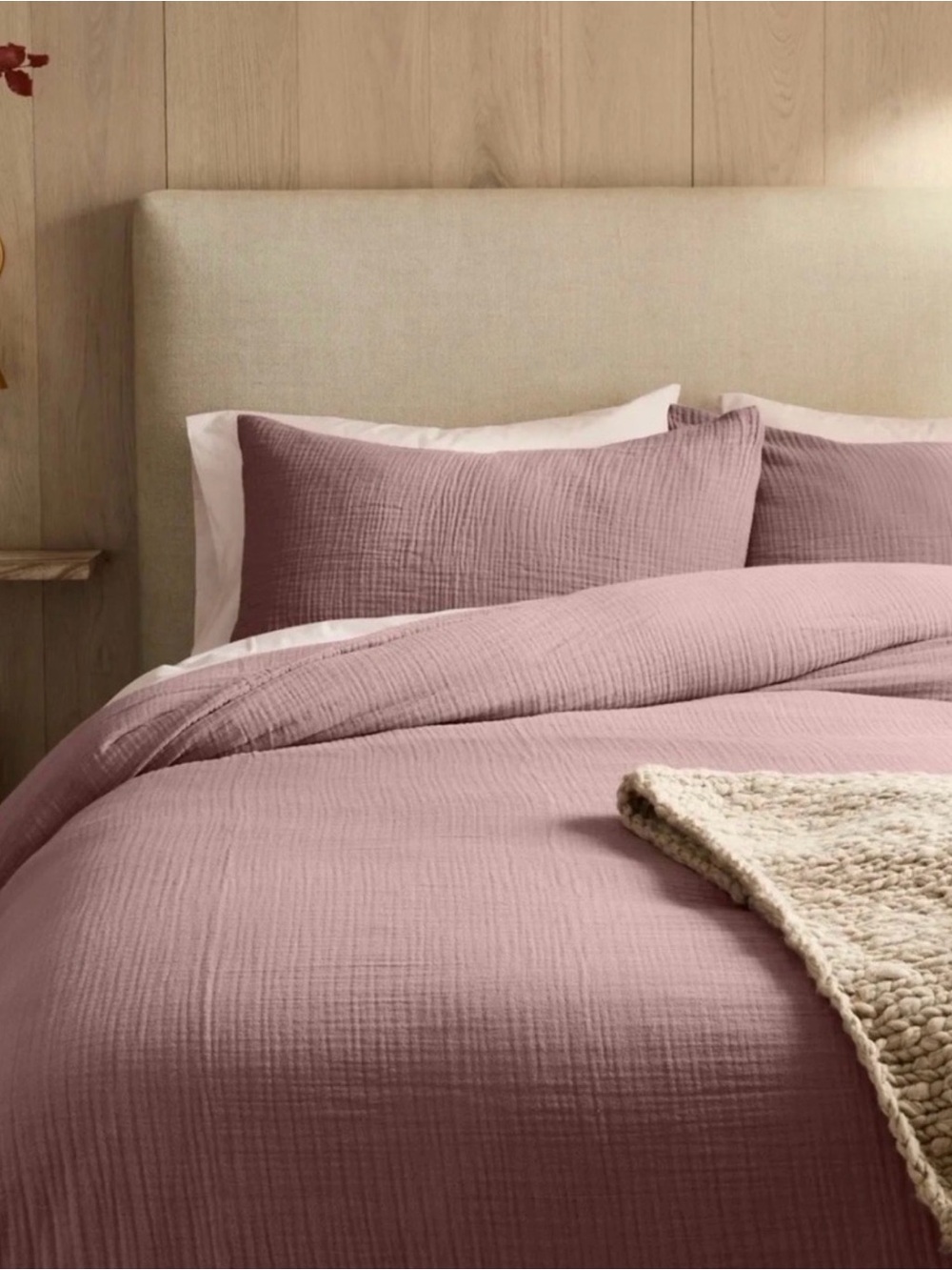 King Organic Cotton Fig Blanket - Retail $90